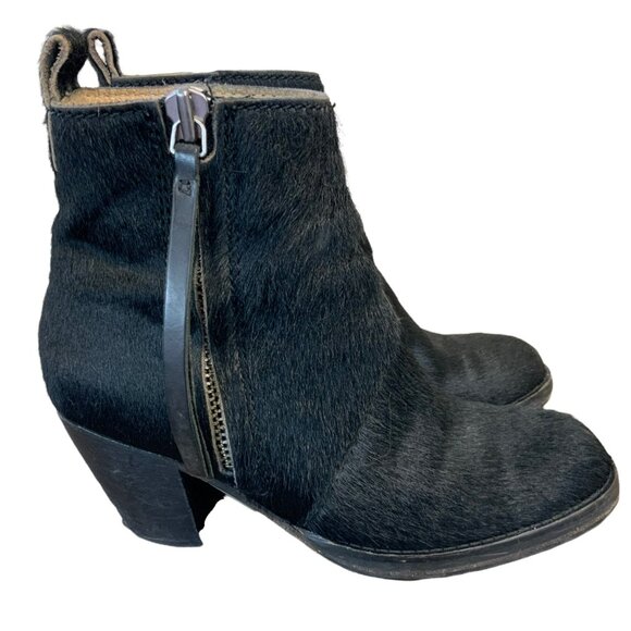 Acne Studios Pistol Pony Hair Boots In Black Size 7 Neutral Western Designer - Picture 1 of 9